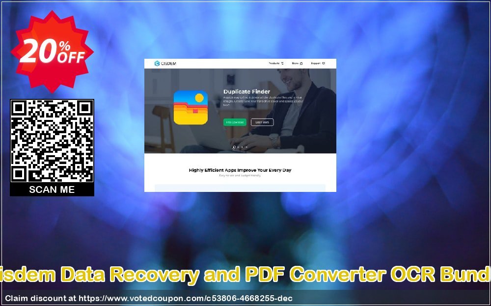 Cisdem Data Recovery and PDF Converter OCR Bundle Coupon, discount Cisdem DataRecovery and PDFConverterOCR Bundle for Mac super discounts code 2024. Promotion: super discounts code of Cisdem DataRecovery and PDFConverterOCR Bundle for Mac 2024
