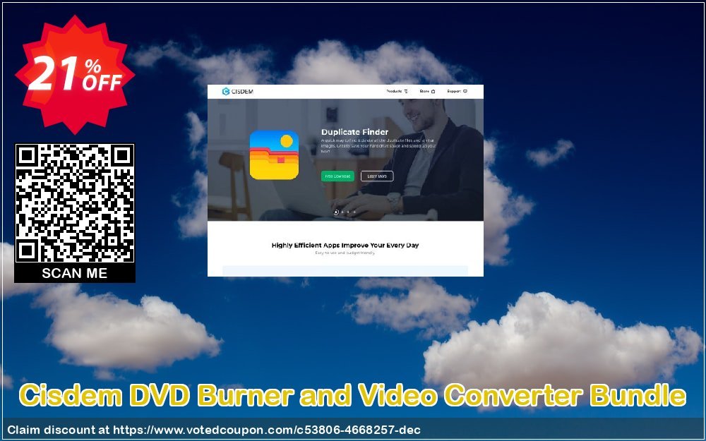 Cisdem DVD Burner and Video Converter Bundle Coupon Code Apr 2024, 21% OFF - VotedCoupon