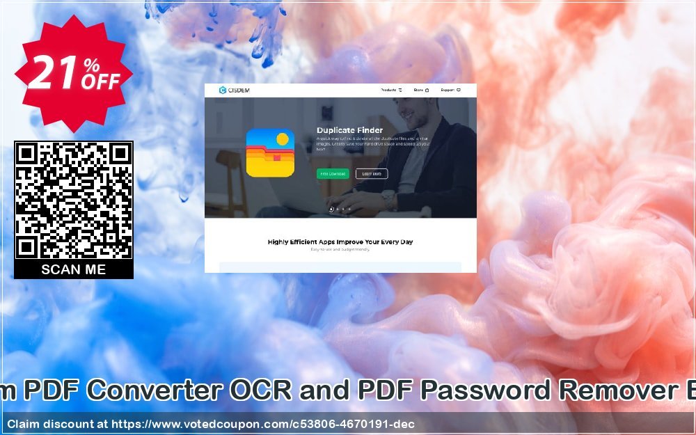 Cisdem PDF Converter OCR and PDF Password Remover Bundle Coupon, discount Cisdem PDFConverterOCR and PDFPasswordRemover Bundle for Mac special offer code 2023. Promotion: special offer code of Cisdem PDFConverterOCR and PDFPasswordRemover Bundle for Mac 2023