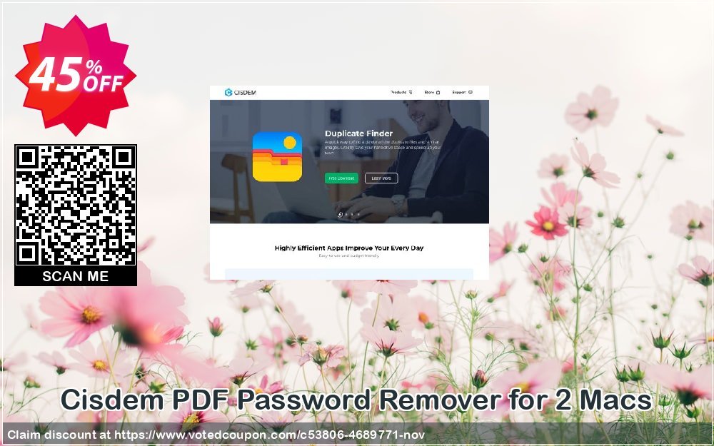 Cisdem PDF Password Remover for 2 MACs Coupon, discount Cisdem PDFPasswordRemover for Mac - License for 2 Macs imposing discount code 2024. Promotion: imposing discount code of Cisdem PDFPasswordRemover for Mac - License for 2 Macs 2024