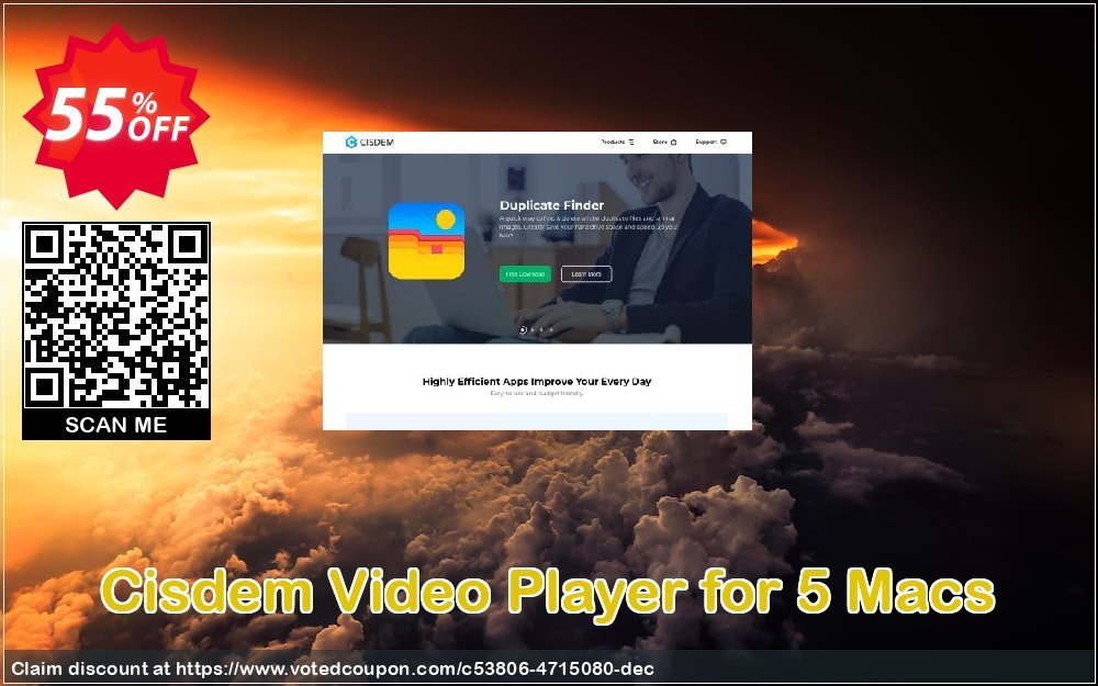 Cisdem Video Player for 5 MACs Coupon Code May 2024, 55% OFF - VotedCoupon
