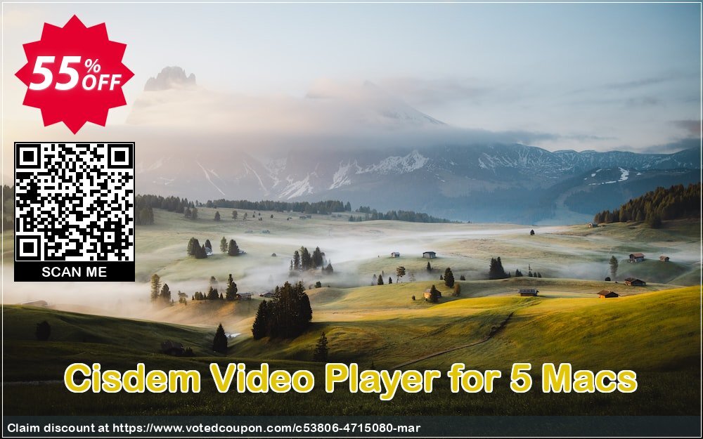 Cisdem Video Player for 5 MACs Coupon Code May 2024, 55% OFF - VotedCoupon