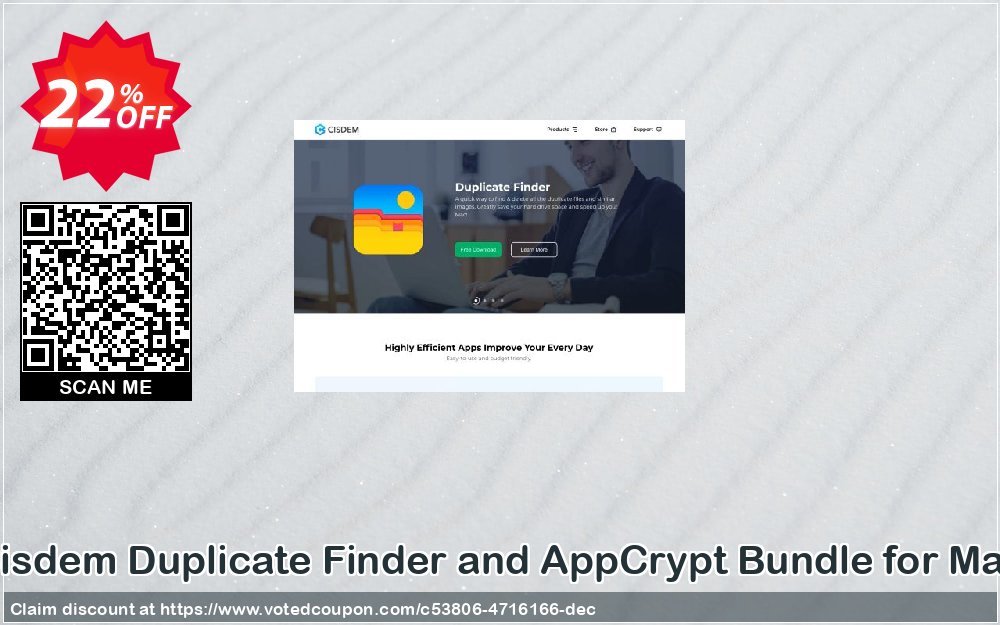 Cisdem Duplicate Finder and AppCrypt Bundle for MAC Coupon Code Apr 2024, 22% OFF - VotedCoupon
