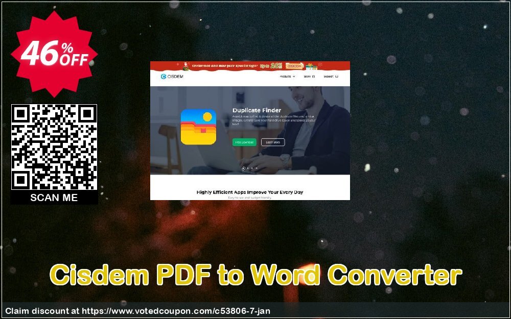 Cisdem PDF to Word Converter Coupon, discount bitsdujour pdftoword. Promotion: 50% OFF