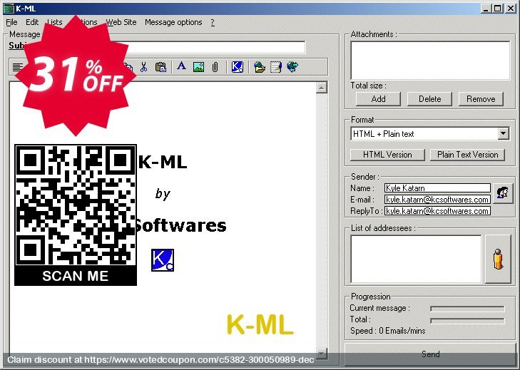 K-ML Coupon, discount 30% OFF K-ML, verified. Promotion: Awesome promo code of K-ML, tested & approved