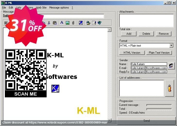 K-ML Coupon, discount 30% OFF K-ML, verified. Promotion: Awesome promo code of K-ML, tested & approved