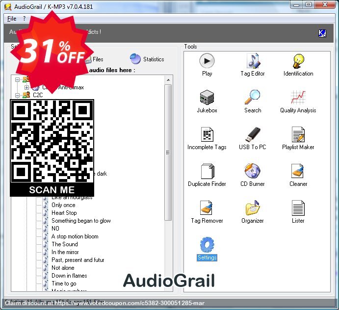 AudioGrail Coupon Code May 2024, 31% OFF - VotedCoupon