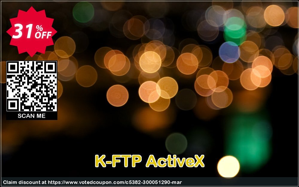 K-FTP ActiveX Coupon, discount 30% OFF K-FTP, verified. Promotion: Awesome promo code of K-FTP, tested & approved