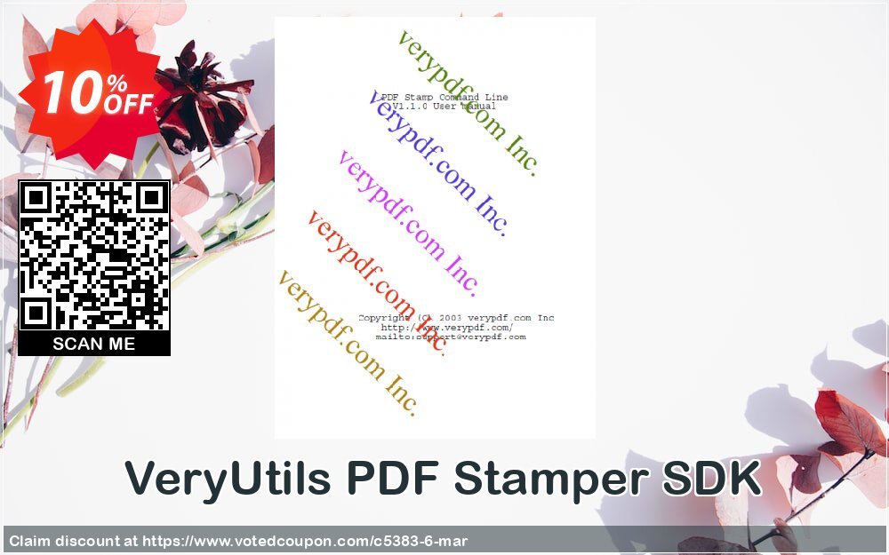 VeryUtils PDF Stamper SDK Coupon, discount 10% OFF VeryUtils PDF Stamper SDK, verified. Promotion: Wonderful discounts code of VeryUtils PDF Stamper SDK, tested & approved