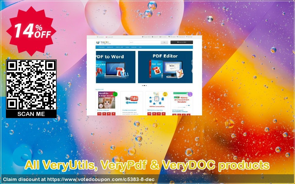 All VeryUtils, VeryPdf & VeryDOC products Coupon, discount 10% OFF All VeryUtils, VeryPdf & VeryDOC products, verified. Promotion: Wonderful discounts code of All VeryUtils, VeryPdf & VeryDOC products, tested & approved