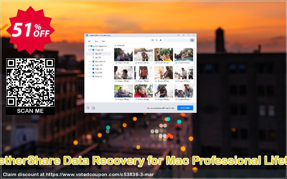 TogetherShare Data Recovery for MAC Professional Lifetime Coupon, discount 45% OFF TogetherShare Data Recovery for Mac Professional Lifetime, verified. Promotion: Amazing promo code of TogetherShare Data Recovery for Mac Professional Lifetime, tested & approved