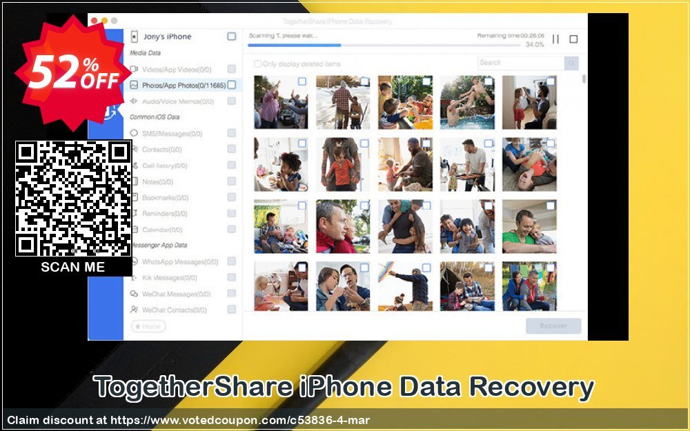 TogetherShare iPhone Data Recovery Coupon, discount 89% OFF TogetherShare iPhone Data Recovery, verified. Promotion: Amazing promo code of TogetherShare iPhone Data Recovery, tested & approved