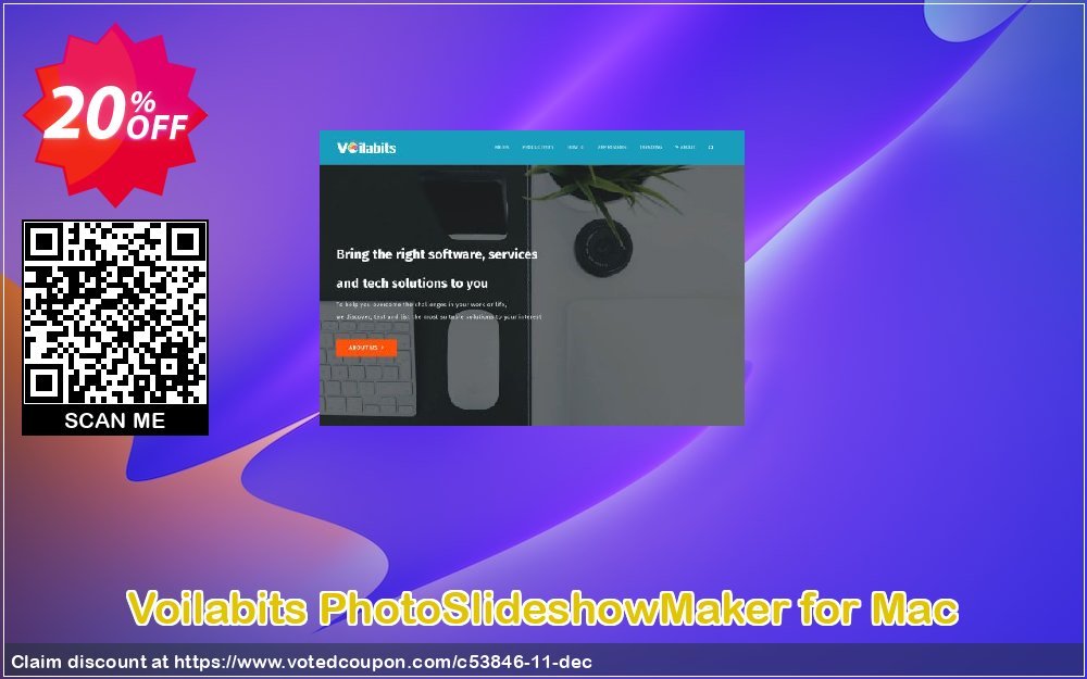 Voilabits PhotoSlideshowMaker for MAC Coupon, discount 20% Discount Voilabits (53846). Promotion: 