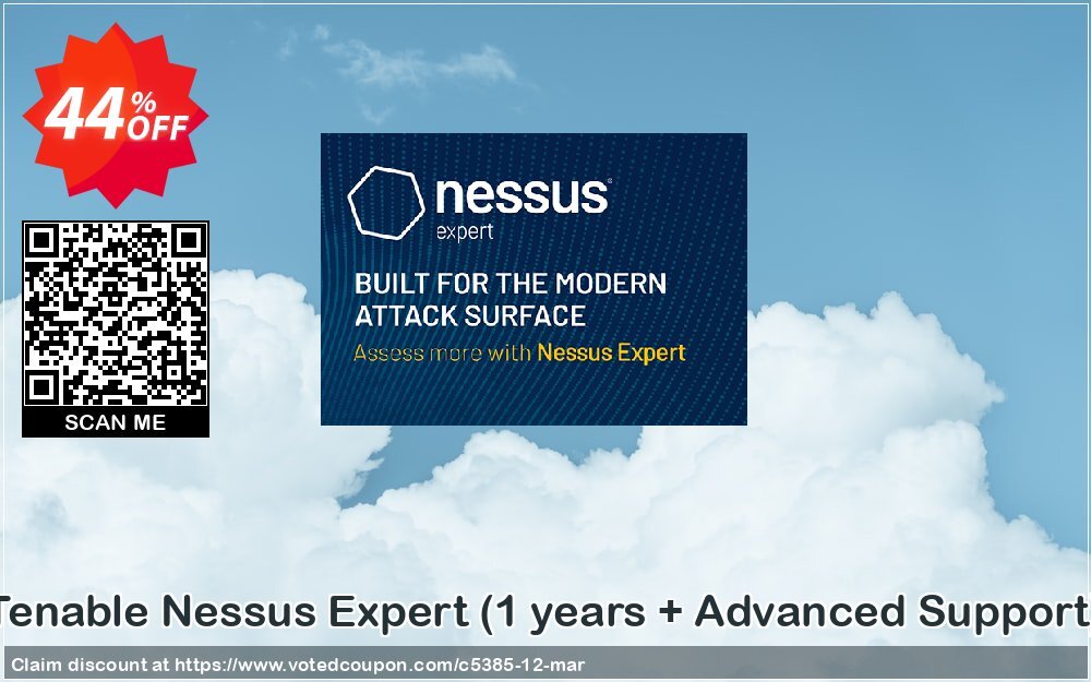 Tenable Nessus Expert, Yearlys + Advanced Support  Coupon, discount 44% OFF Tenable Nessus Expert (1 years + Advanced Support), verified. Promotion: Stunning sales code of Tenable Nessus Expert (1 years + Advanced Support), tested & approved