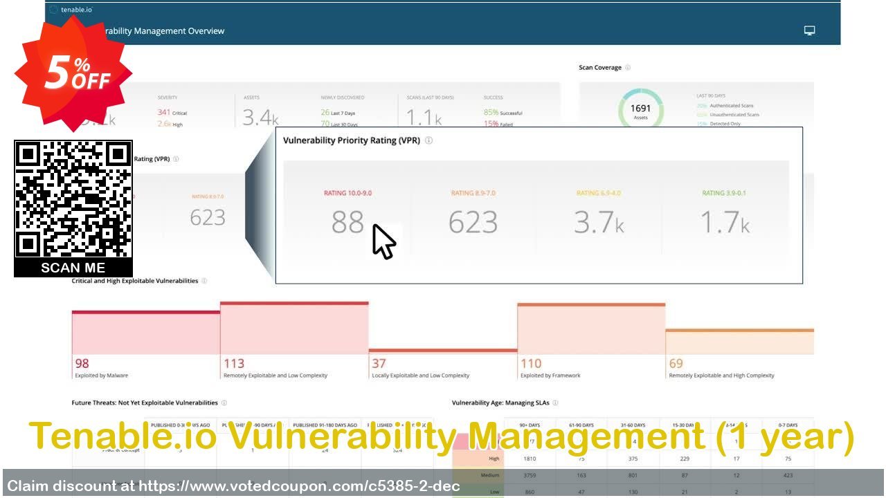 Tenable.io Vulnerability Management, Yearly  Coupon Code Dec 2023, 5% OFF - VotedCoupon