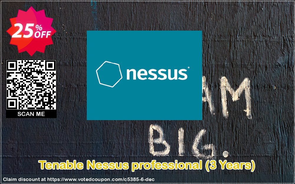 Tenable Nessus professional, 3 Years  Coupon, discount 20% OFF Tenable Nessus professional (3 Years), verified. Promotion: Stunning sales code of Tenable Nessus professional (3 Years), tested & approved