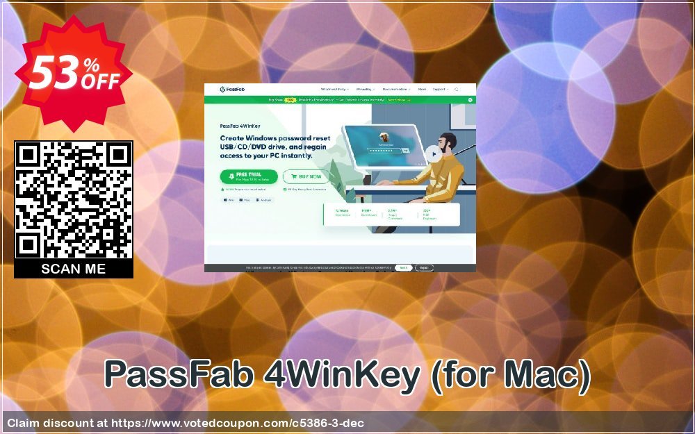 Get 53% OFF PassFab 4WinKey, for Mac Coupon