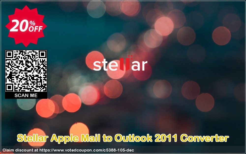 Stellar Apple Mail to Outlook 2011 Converter Coupon, discount Stellar Converter for AppleMail - Single User fearsome discounts code 2024. Promotion: NVC Exclusive Coupon