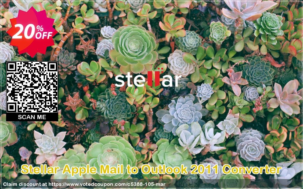 Stellar Apple Mail to Outlook 2011 Converter Coupon, discount Stellar Converter for AppleMail - Single User fearsome discounts code 2024. Promotion: NVC Exclusive Coupon