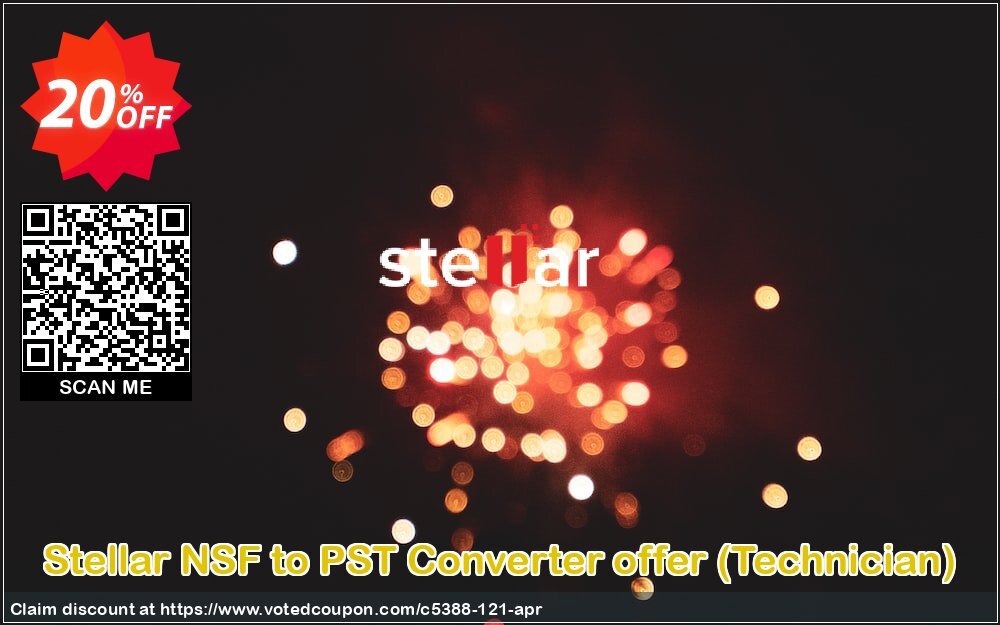 Stellar NSF to PST Converter offer, Technician  Coupon, discount Stellar Converter for NSF -Technician [1 Year Subscription] awesome deals code 2024. Promotion: NVC Exclusive Coupon