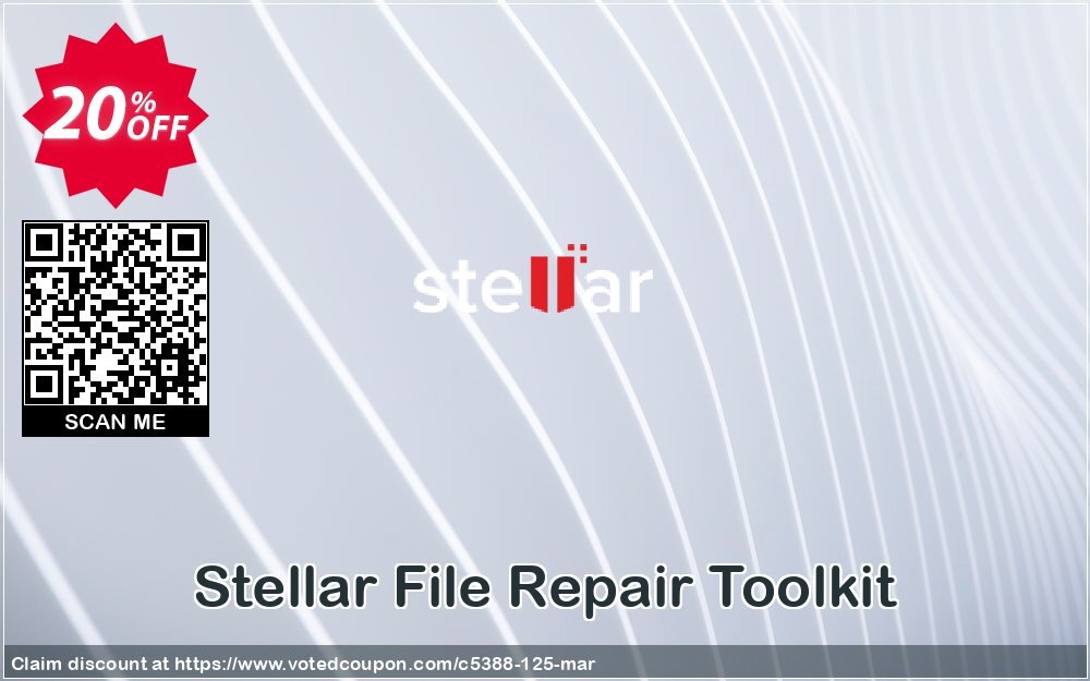 Stellar File Repair Toolkit Coupon, discount Stellar Toolkit for File Repair marvelous deals code 2024. Promotion: NVC Exclusive Coupon