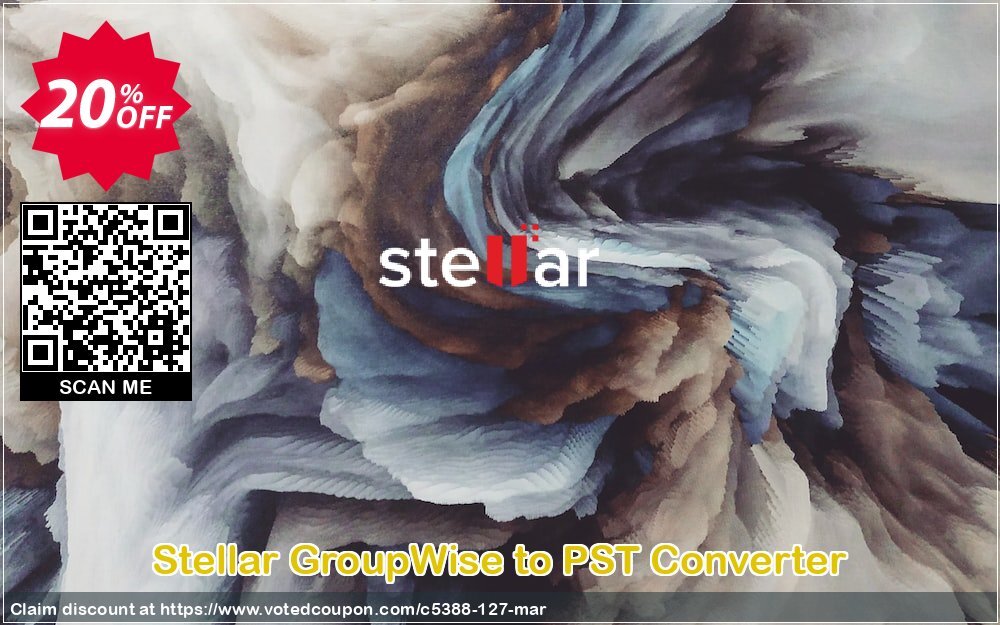 Stellar GroupWise to PST Converter Coupon, discount Stellar Converter for GroupWise [1 Year Subscription] impressive offer code 2024. Promotion: NVC Exclusive Coupon