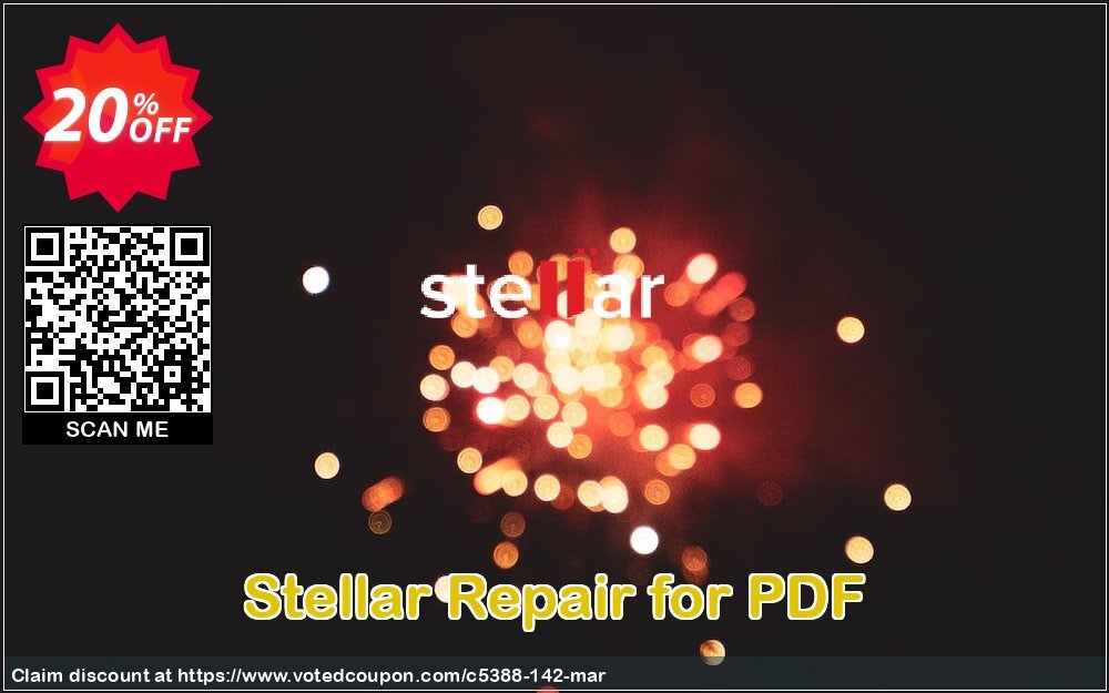 Stellar Repair for PDF Coupon, discount Stellar Repair for PDF awful promotions code 2024. Promotion: NVC Exclusive Coupon