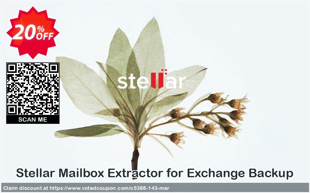 Stellar Mailbox Extractor for Exchange Backup Coupon Code Apr 2024, 20% OFF - VotedCoupon