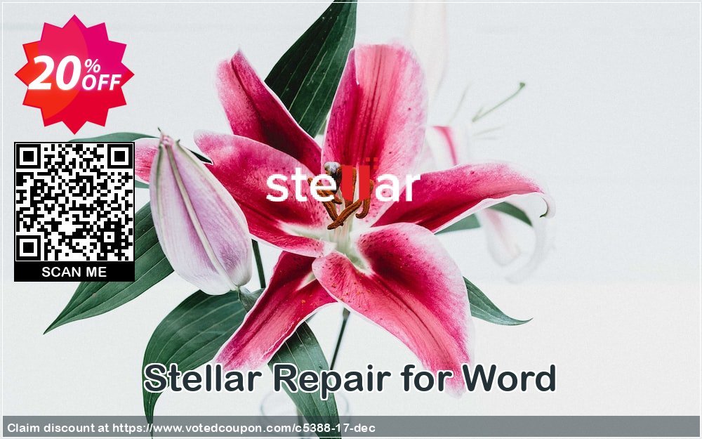 Stellar Repair for Word Coupon, discount Stellar Repair for Word [1 Year Subscription] marvelous promo code 2024. Promotion: NVC Exclusive Coupon