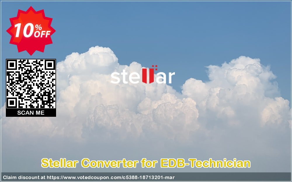 Stellar Converter for EDB-Technician Coupon, discount Stellar Converter for EDB-Technician super deals code 2024. Promotion: super deals code of Stellar Converter for EDB-Technician 2024