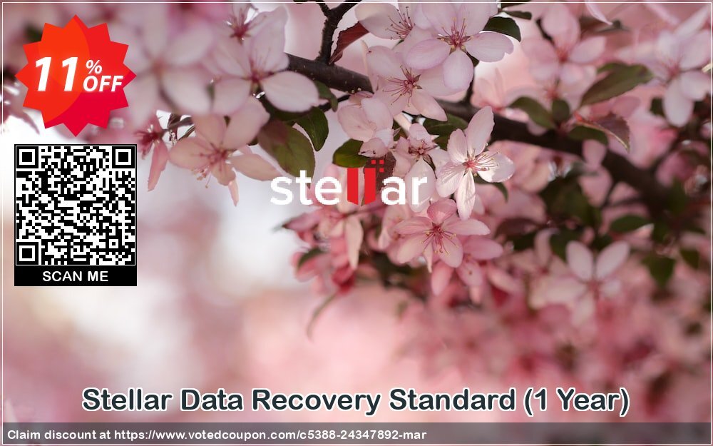 Stellar Data Recovery Standard, Yearly  Coupon, discount 10% OFF Stellar Data Recovery Standard (1 Year), verified. Promotion: Stirring discount code of Stellar Data Recovery Standard (1 Year), tested & approved