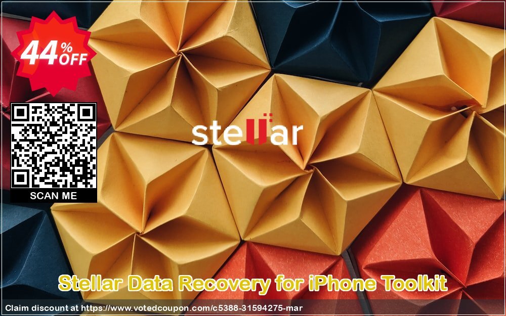 Stellar Data Recovery for iPhone Toolkit Coupon, discount Stellar Toolkit for iPhone-Windows Wondrous sales code 2024. Promotion: Wondrous sales code of Stellar Toolkit for iPhone-Windows 2024