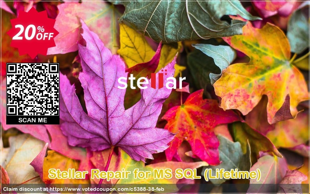 Stellar Repair for MS SQL, Lifetime  Coupon Code Mar 2024, 20% OFF - VotedCoupon