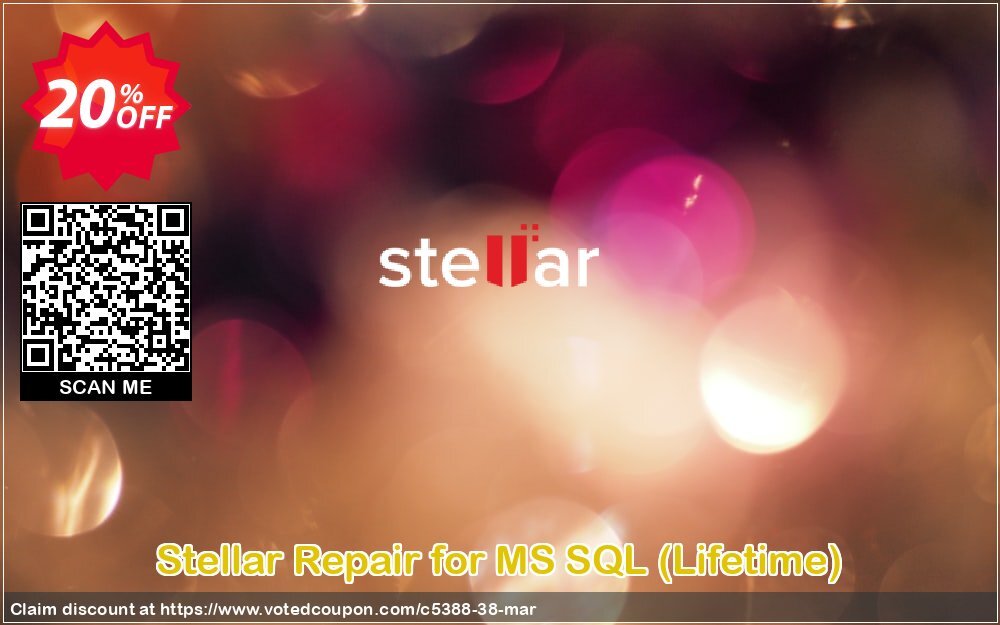 Stellar Repair for MS SQL, Lifetime  Coupon, discount Stellar Repair for MS SQL dreaded discount code 2024. Promotion: NVC Exclusive Coupon