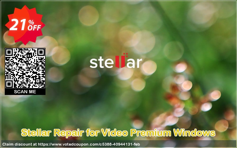 Stellar Repair for Video Premium Coupon, discount Stellar Repair for Video Premium Windows Amazing promo code 2024. Promotion: Amazing promo code of Stellar Repair for Video Premium Windows 2024