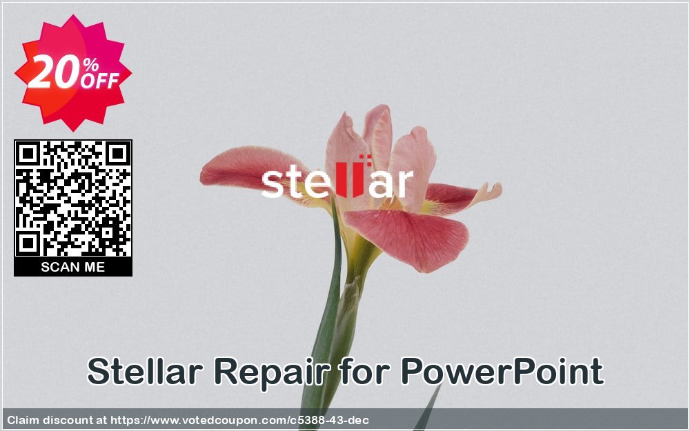 Stellar Repair for PowerPoint Coupon, discount Stellar Repair for PowerPoint [1 Year Subscription] wondrous discounts code 2024. Promotion: NVC Exclusive Coupon