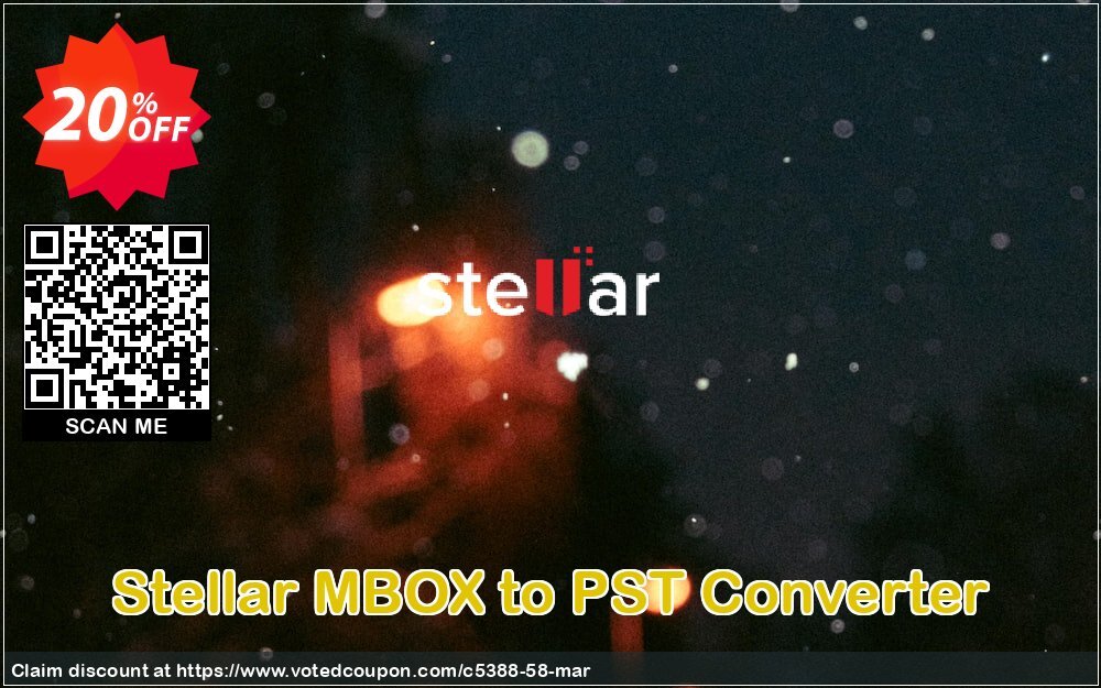 Stellar MBOX to PST Converter Coupon, discount Stellar Converter for MBOX amazing promo code 2024. Promotion: NVC Exclusive Coupon