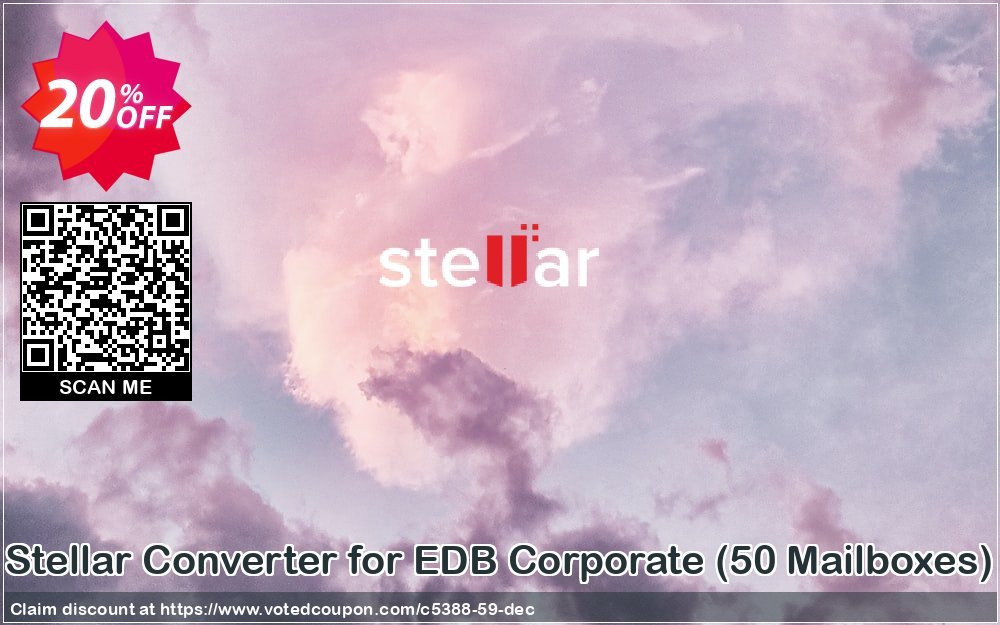 Stellar Converter for EDB Corporate, 50 Mailboxes  Coupon, discount Stellar Converter for EDB [1 Year Subscription] special offer code 2023. Promotion: NVC Exclusive Coupon