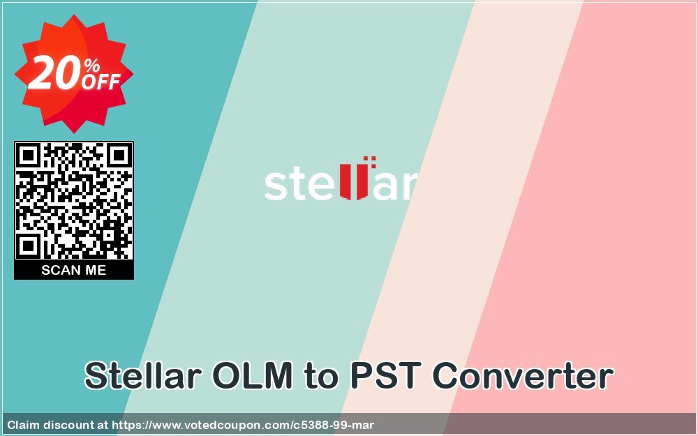 Stellar OLM to PST Converter Coupon, discount Stellar Converter for OLM - SOHO [1 Year Subscription] hottest promo code 2024. Promotion: NVC Exclusive Coupon