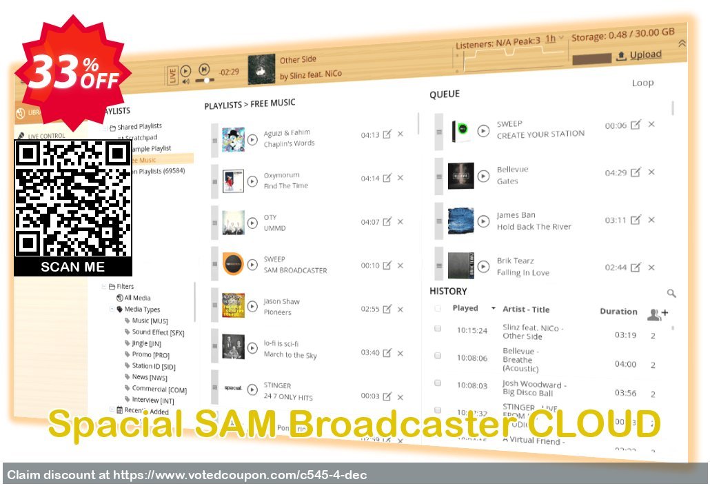 Spacial SAM Broadcaster CLOUD Coupon, discount 25% OFF Spacial SAM Broadcaster CLOUD, verified. Promotion: Amazing promo code of Spacial SAM Broadcaster CLOUD, tested & approved