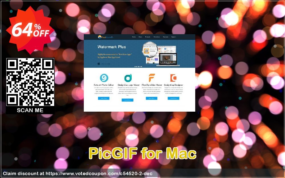 PicGIF for MAC Coupon, discount GIF products $9.99 coupon for aff 611063. Promotion: GIF products $9.99 coupon for aff 611063