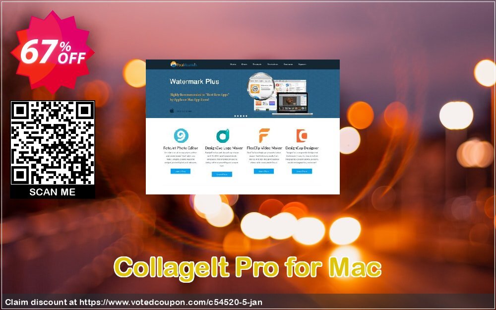 CollageIt Pro for MAC Coupon, discount CollageIt Pro for Mac wonderful discount code 2023. Promotion: GIF products $9.99 coupon for aff 611063