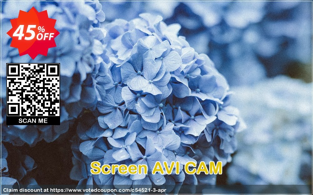 Screen AVI CAM Coupon, discount Coupon SProsoft. Promotion: Coupon CAM 3 PCs