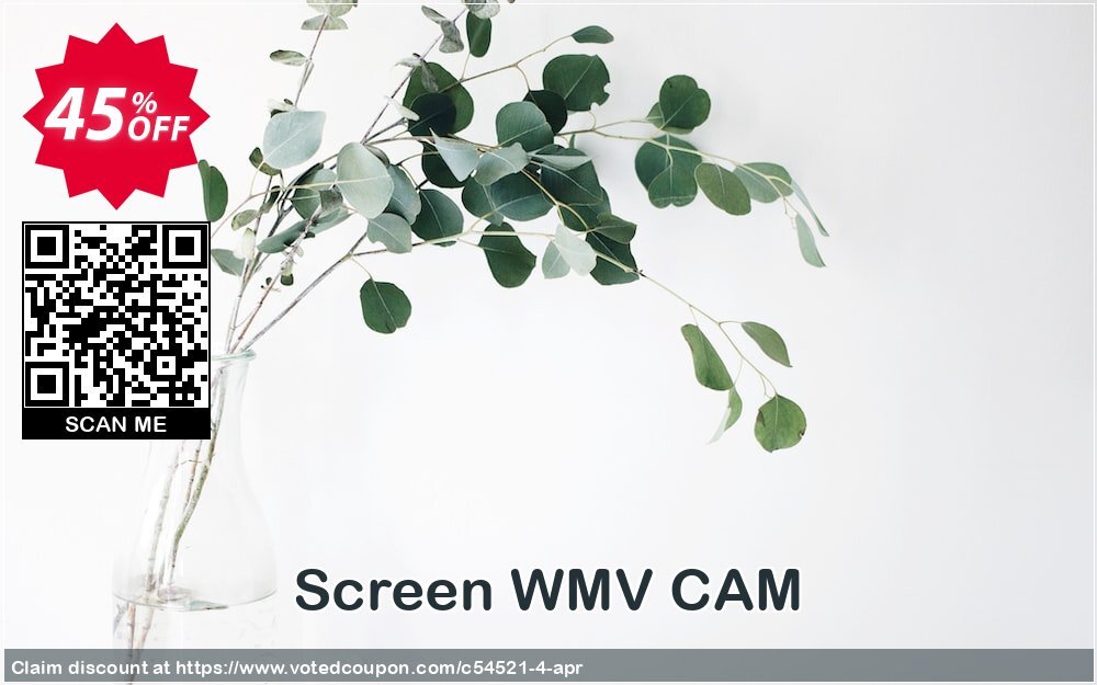 Screen WMV CAM Coupon, discount Coupon SProsoft. Promotion: Coupon CAM 3 PCs