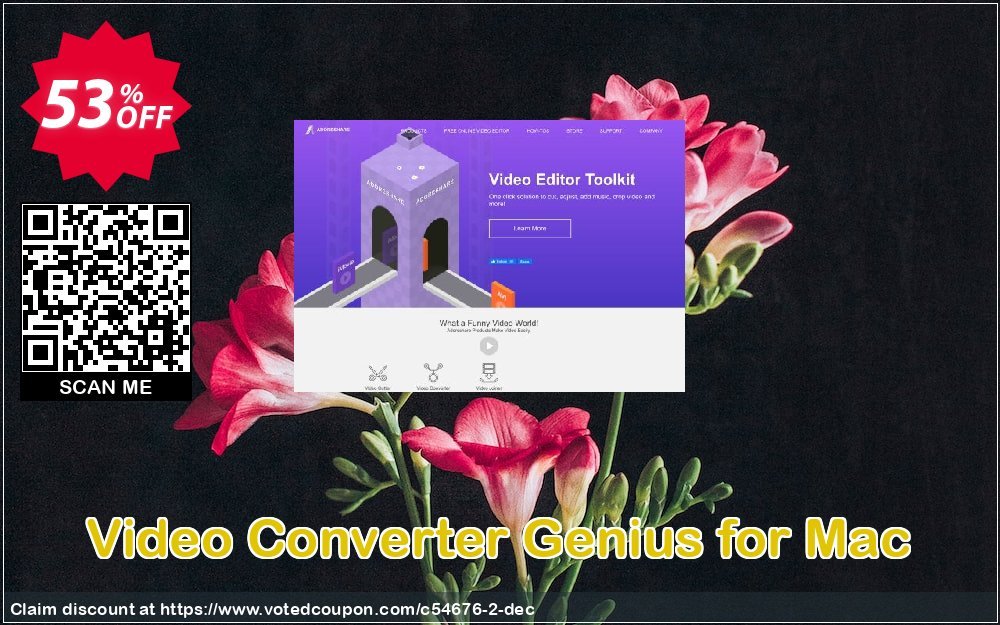 Video Converter Genius for MAC Coupon, discount cutomemac50%off. Promotion: 