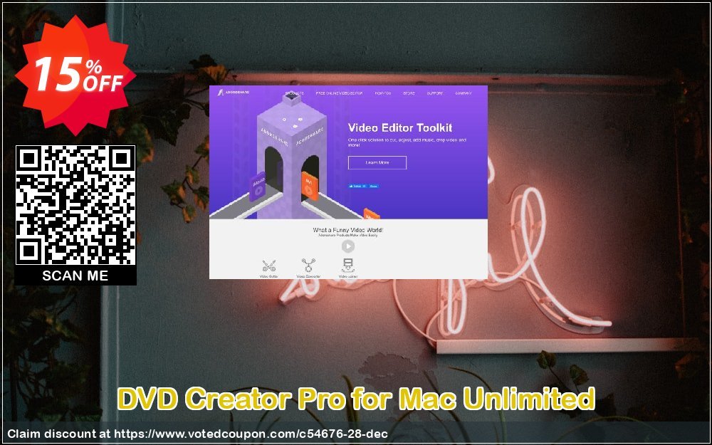 DVD Creator Pro for MAC Unlimited Coupon, discount Adoreshare offer 54676. Promotion: Adoreshare coupon code 54676