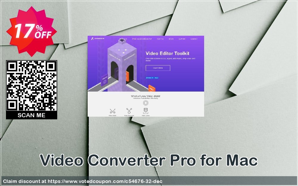 Video Converter Pro for MAC Coupon, discount Adoreshare offer 54676. Promotion: Adoreshare coupon code 54676