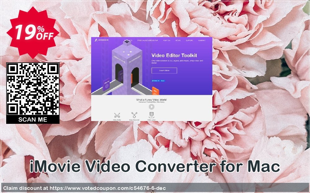 iMovie Video Converter for MAC Coupon, discount Adoreshare offer 54676. Promotion: Adoreshare coupon code 54676