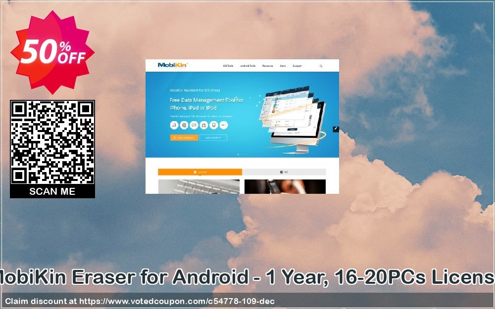 MobiKin Eraser for Android - Yearly, 16-20PCs Plan Coupon Code Apr 2024, 50% OFF - VotedCoupon