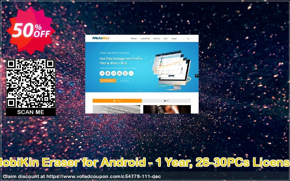 MobiKin Eraser for Android - Yearly, 26-30PCs Plan Coupon Code Apr 2024, 50% OFF - VotedCoupon